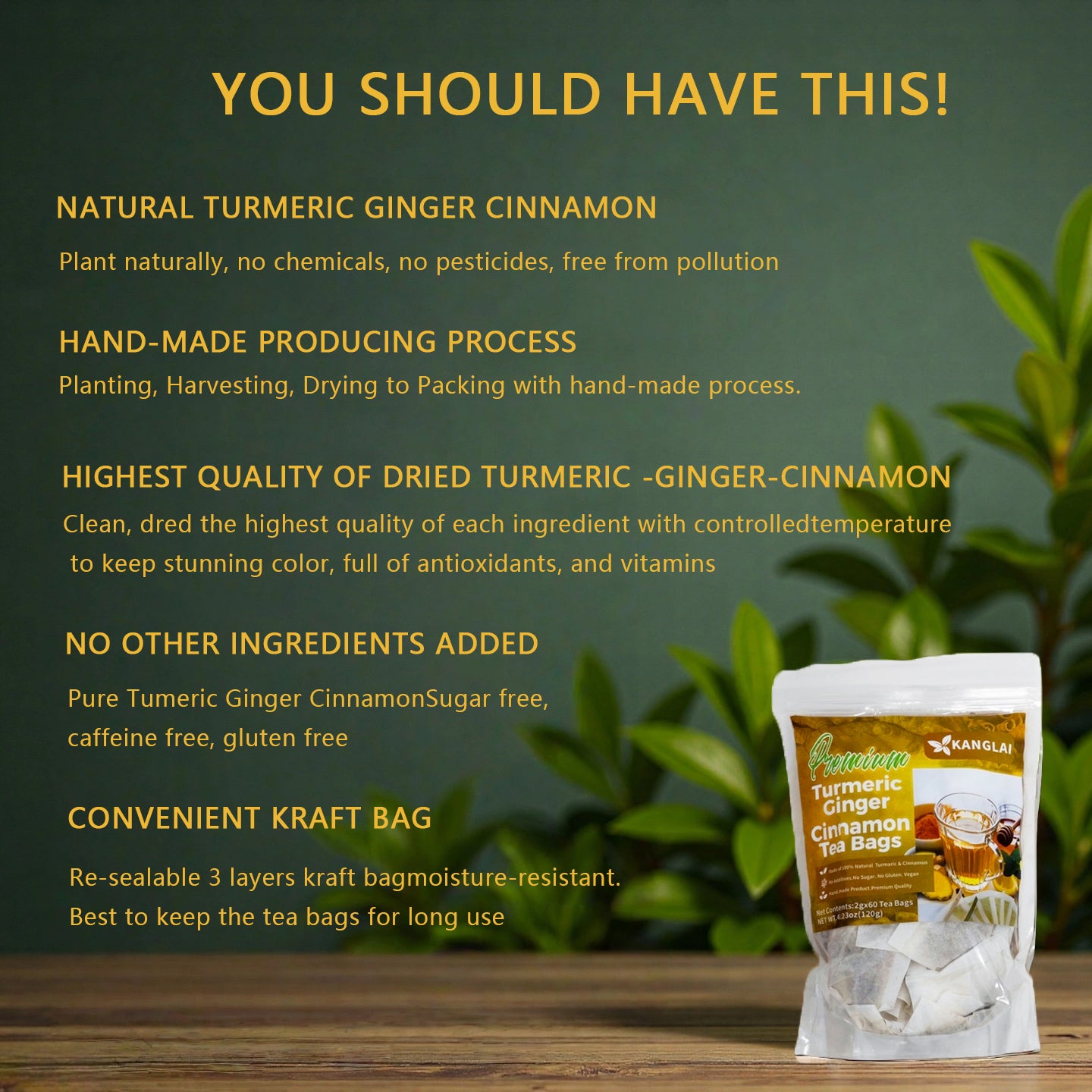 Turmeric Ginger Cinnamon Tea